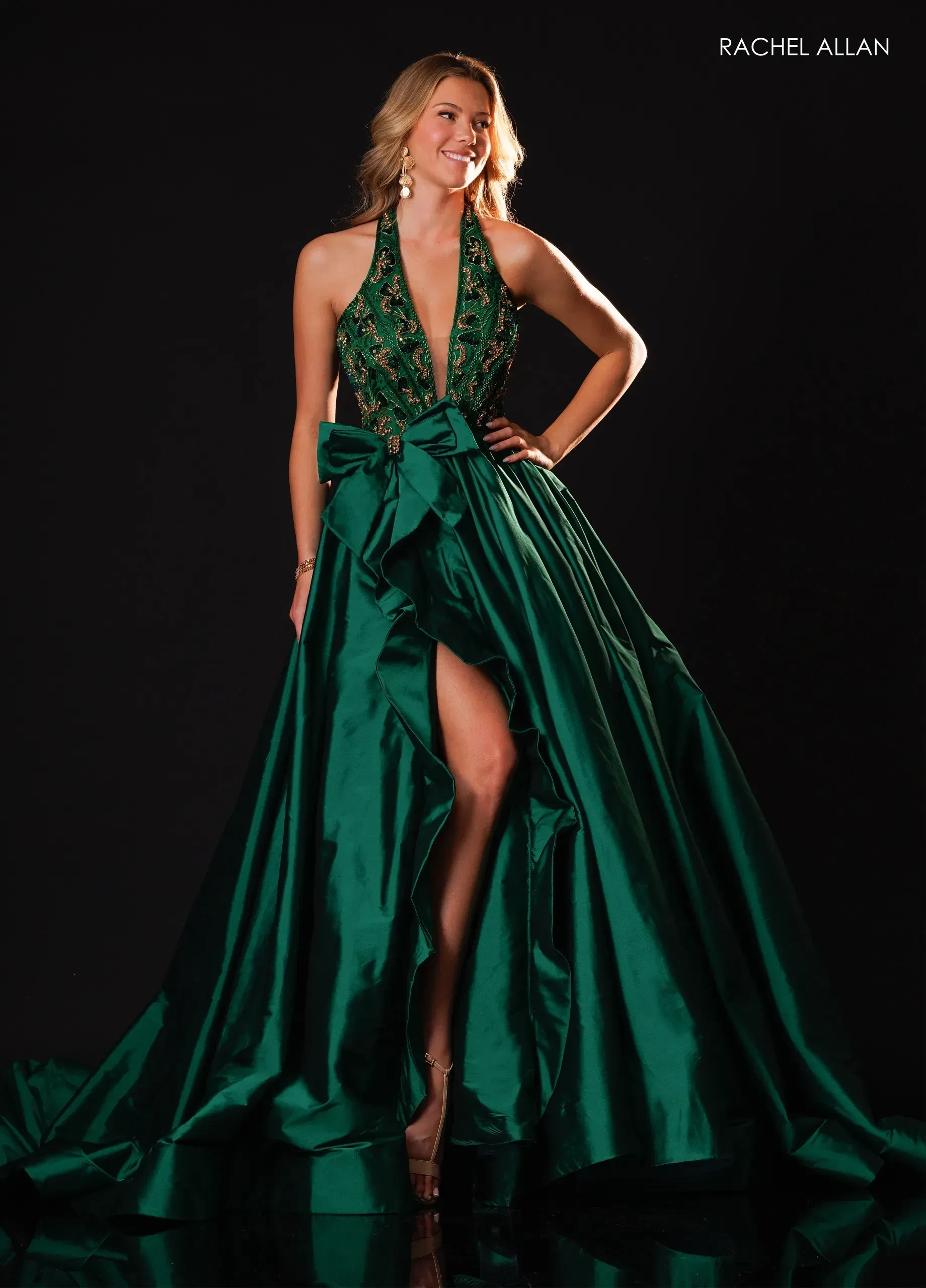 Model wearing a Pageant gown