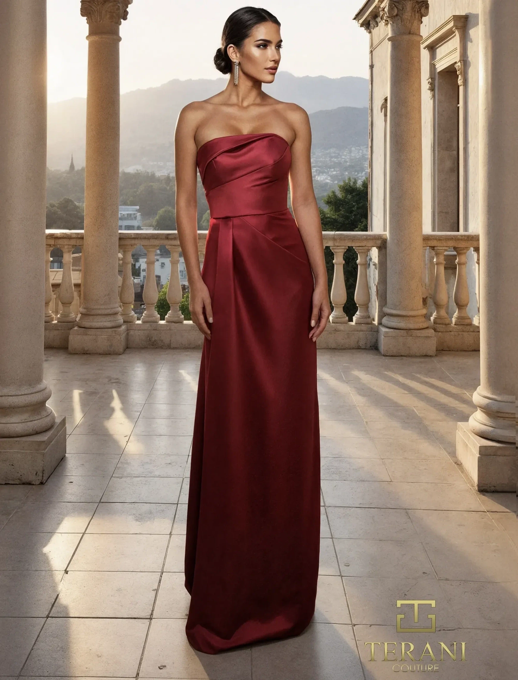 Model wearing a Mothers Collection gown
