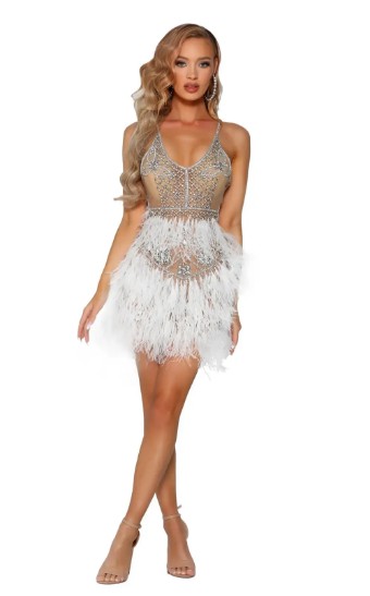 Portia and Scarlett Chic V-neck bead-embellished fringe accents cocktail dress by Portia and Scarlett #0 thumbnail