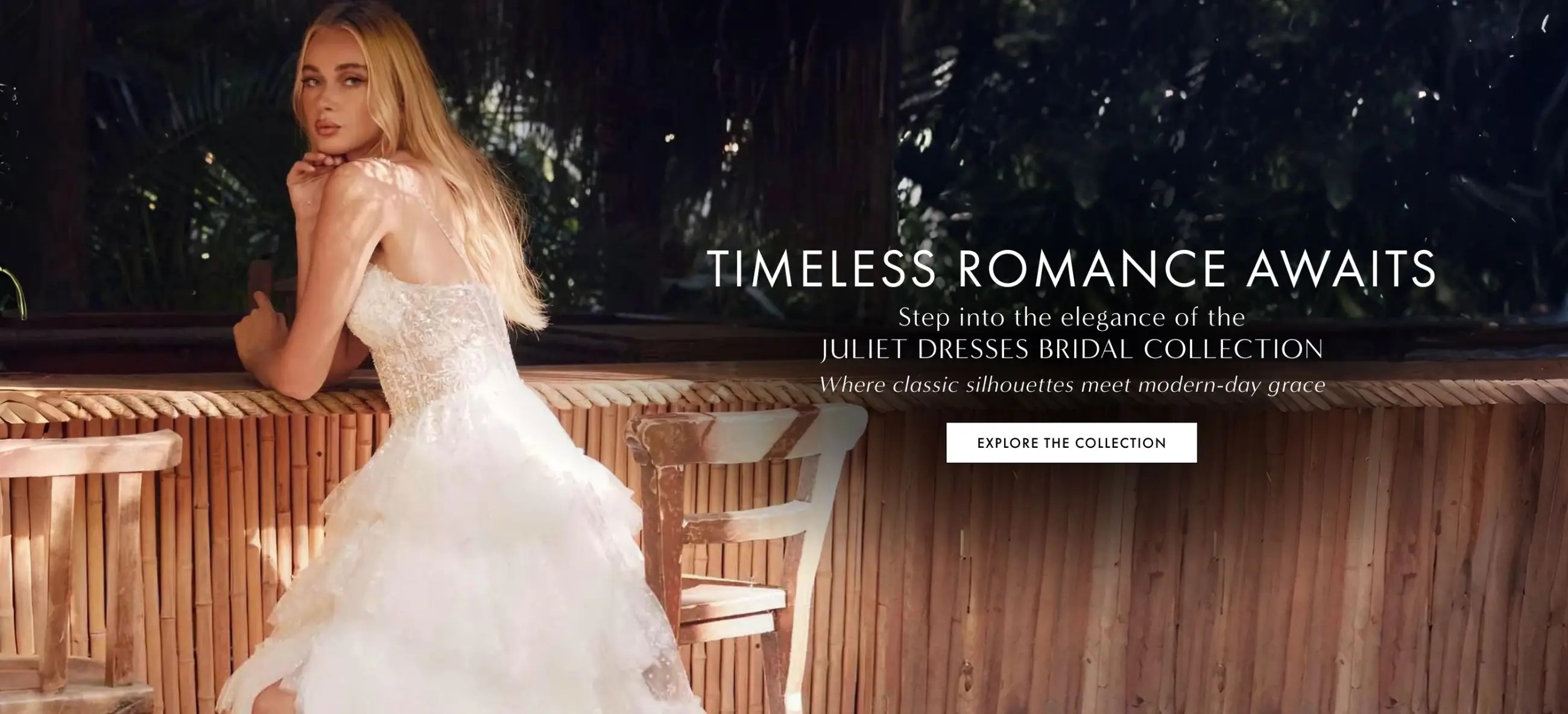 Juliet Dresses Bridal Collection Desktop Banner