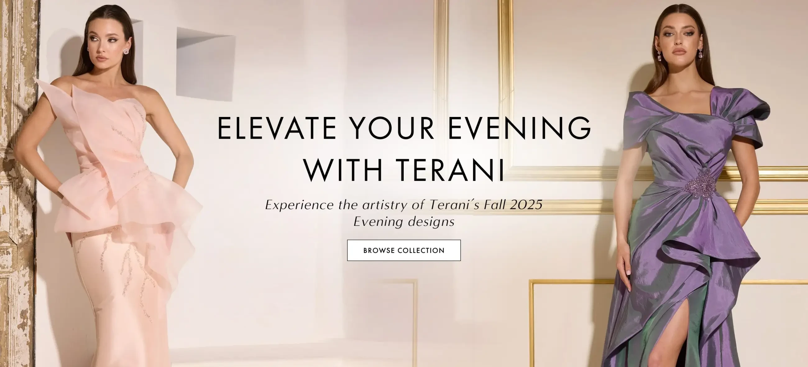 Terani Fall 2025 Evening banner for desktop
